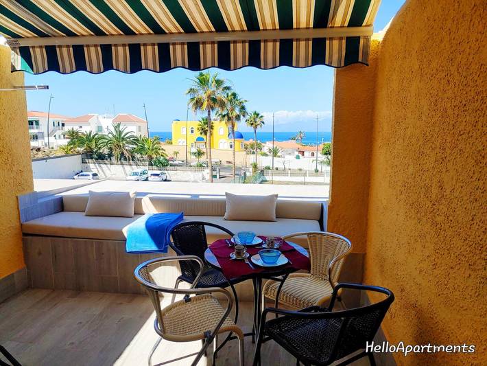 Apartamento para 2 personas, con terraza y piscina en La Arena