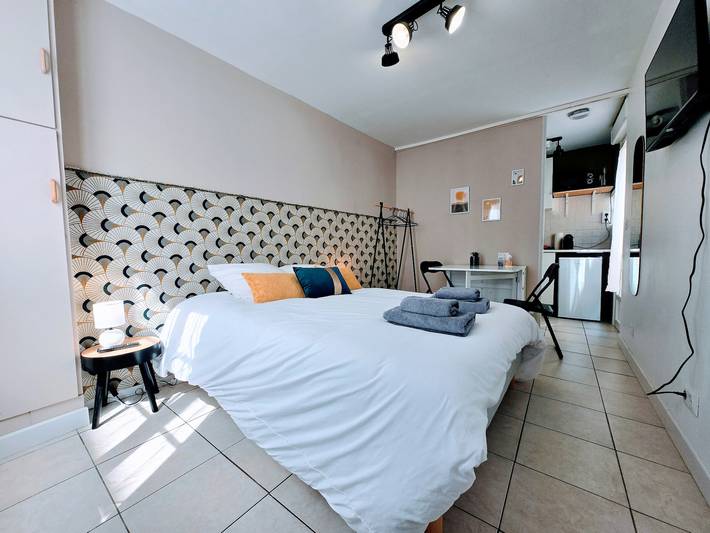 Studio pour 2 personnes, avec terrasse à Auxerre