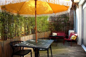 Location de vacances pour 4 personnes, avec terrasse et jardin à Condrieu