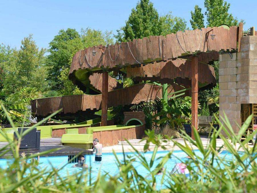 Village Tropical Sen-Yan - Mobilheim 6 personen - Aqua Espace 2 Schlafzimmer 4/6 Personen Halbüberdachte Terrasse in Mézos, Côte d’Argent