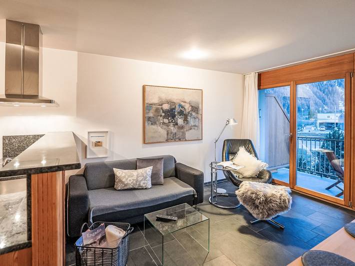 Ferienwohnung für 2 Personen, mit Garten und Balkon, mit Haustier in Samedan