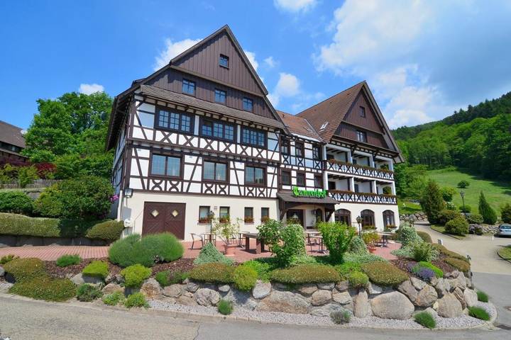 Hôtel pour 2 personnes, avec piscine et terrasse ainsi que jardin et sauna