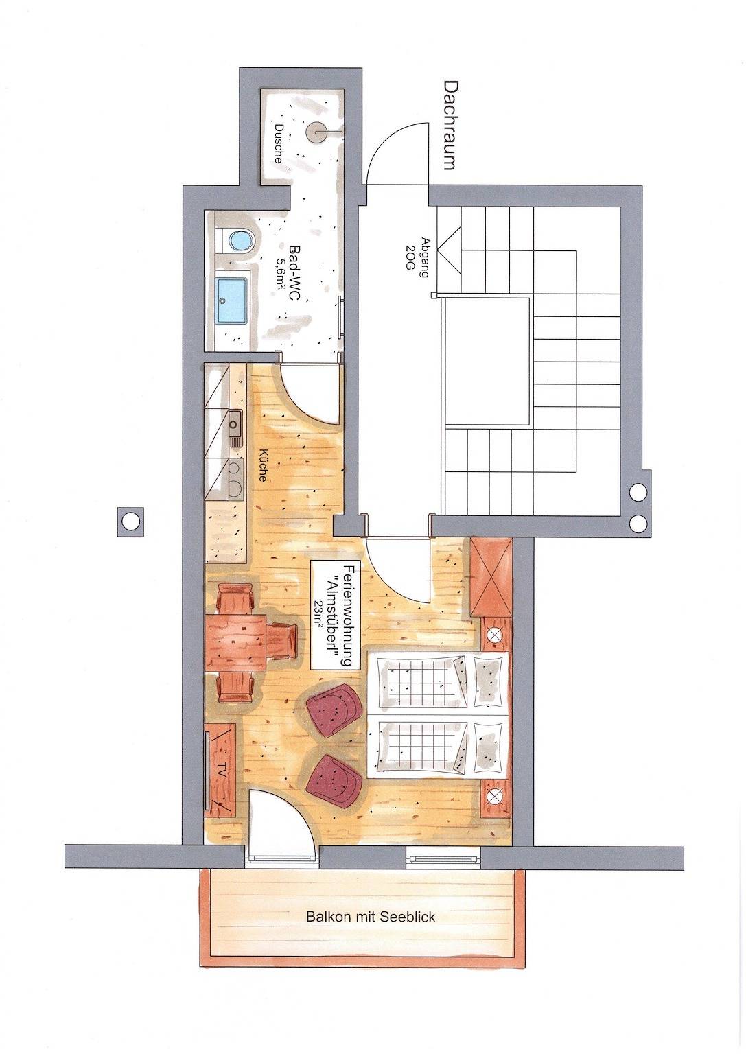Appartement Almstüberl in Walchsee, Kaisergebirge