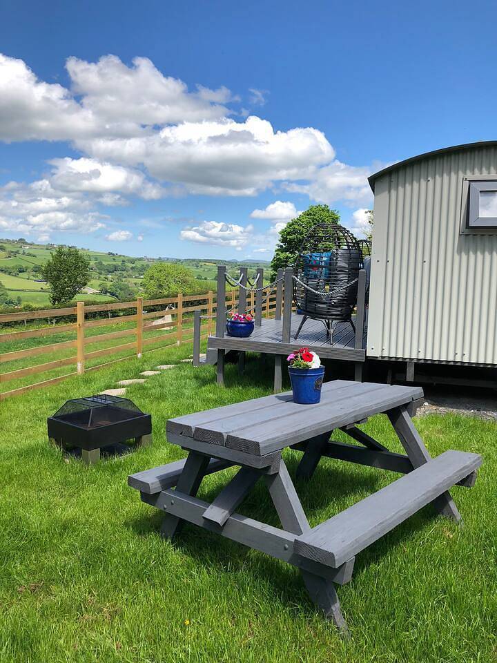 The Shepherds Hut at Hafoty Boeth in Denbighshire