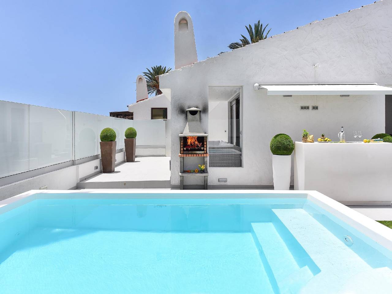 Villa per 4 persone con vista oceano in Maspalomas, San Bartolomé de Tirajana