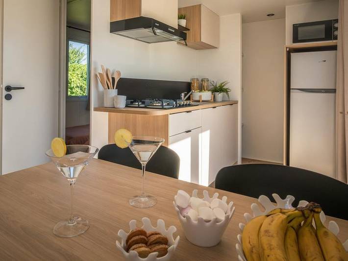 Mobil home pour 4 personnes, avec bassin pour enfant - 1