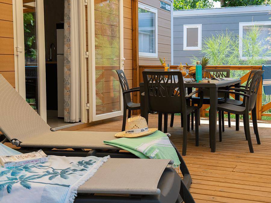 Camping Sunelia Les Sablons - Mobilheim 4 personen - Sunelia Mh Prestige 2 Ch 1 Sdb in Portiragnes Plage, Portiragnes