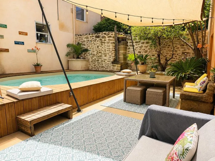 Gästehaus für 4 Personen, mit Terrasse und Pool - 1