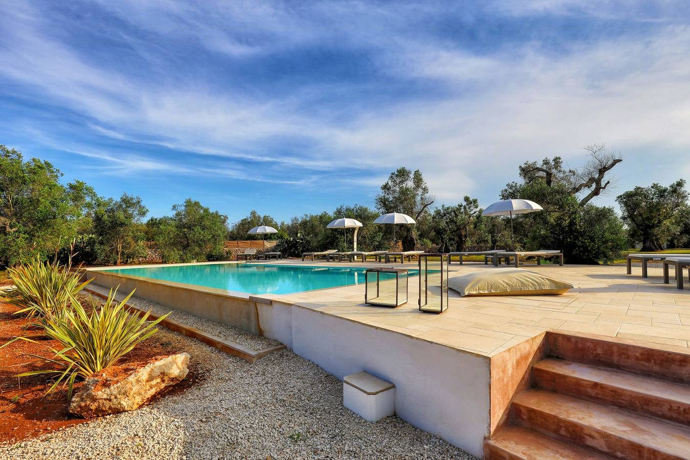 Villa mit Pool zwischen Olivenbäumen in Apulien in Diso, Lecce Provinz