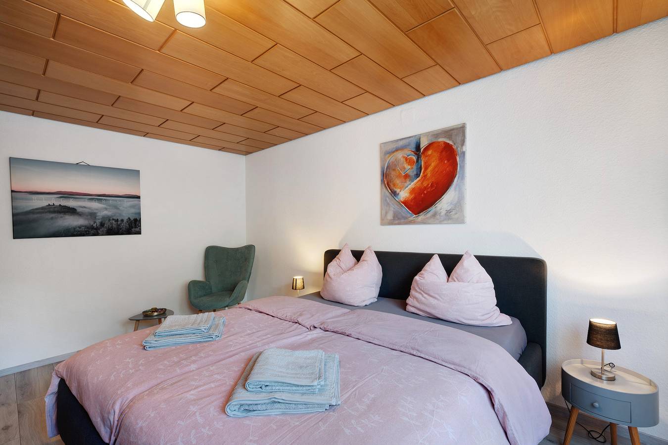 Ganze Wohnung, Ferienwohnung 'Perkuhn' mit Bergblick, privater Terrasse und Wi-Fi in St. Georgen im Schwarzwald, Mittlerer Schwarzwald