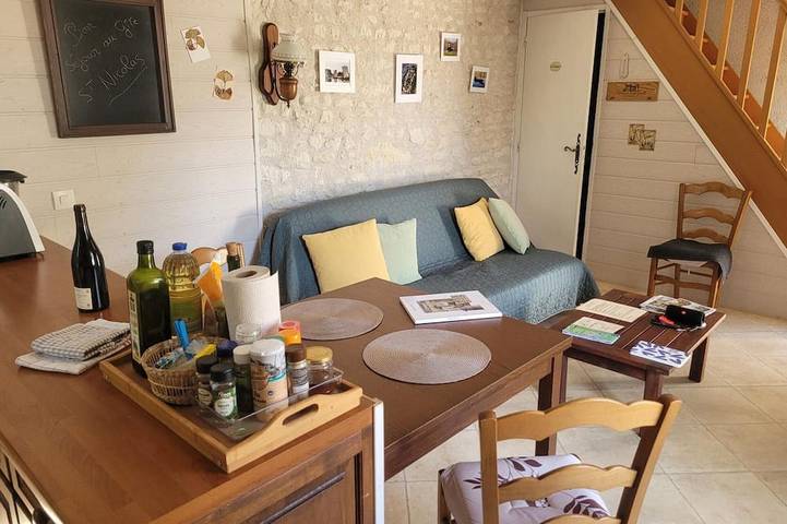 Charmante Maison Ancienne près de Chinon avec Cour Privée in Tavant, Vallée de la Loire