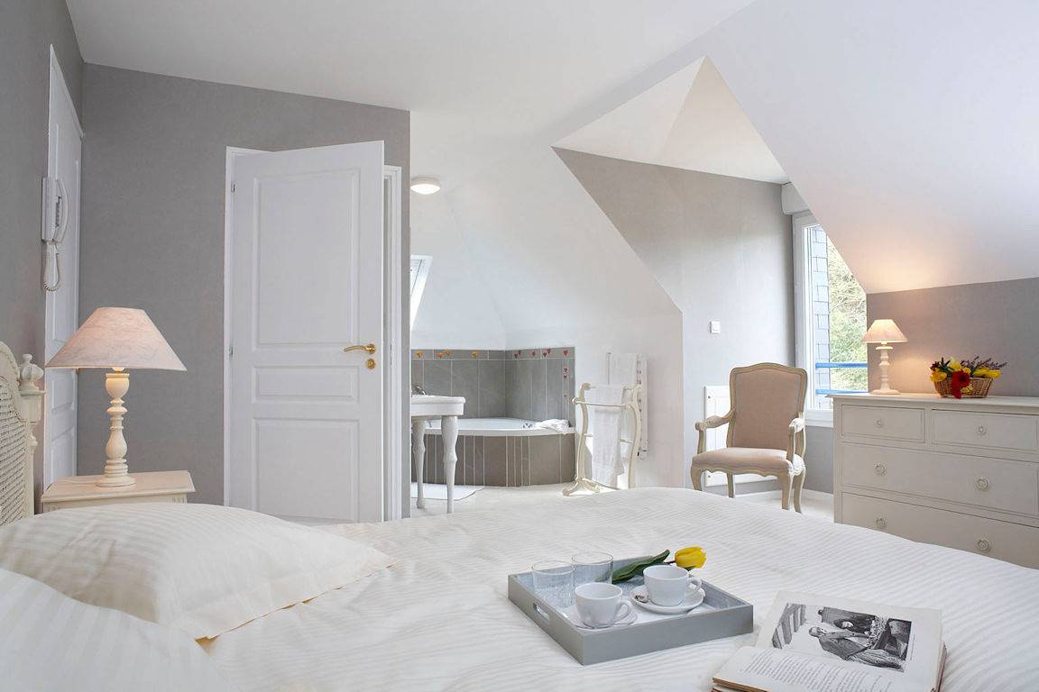 L'Escale Evel er Gêr, Locquirec - Chambre Belle île in Locquirec, Ceinture Dorée