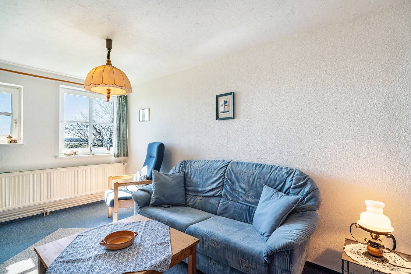 Ganze Wohnung, Apartment „Fewo Weitblick“ mit Seeblick, Gemeinschaftsgarten und Wlan in Pellworm, Nordseeküste