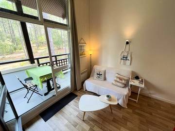 Gîte pour 4 personnes, avec vue et balcon, animaux acceptés à Carcans