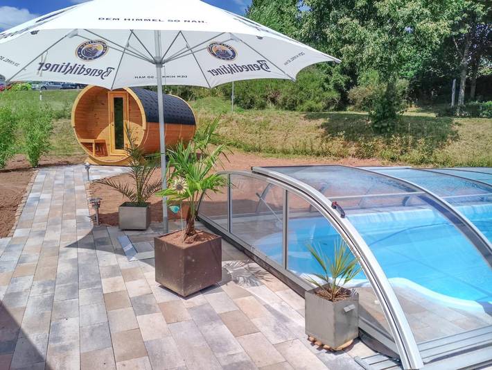 Ferienwohnung für 4 Personen, mit Sauna und Terrasse sowie Garten