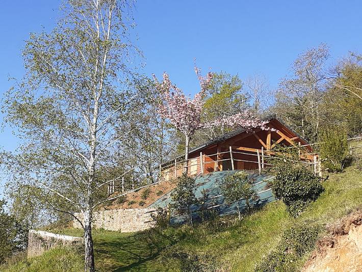 Chalet pour 4 personnes, avec terrasse dans l' Aveyron