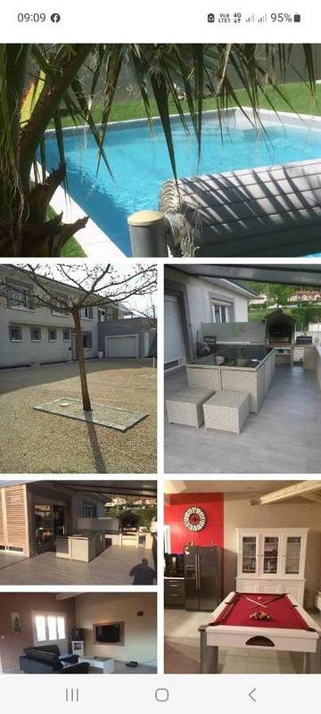Gîte pour 5 personnes, avec piscine ainsi que vue et balcon à Saint-Maurice-l'Exil