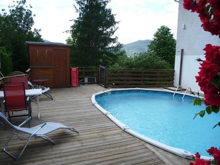 Maison de vacances pour 2 personnes, avec Terrasse et Jardin ainsi que Piscine et Vue