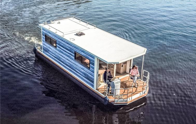 Hausboot für 4 Personen, mit Terrasse und Seeblick