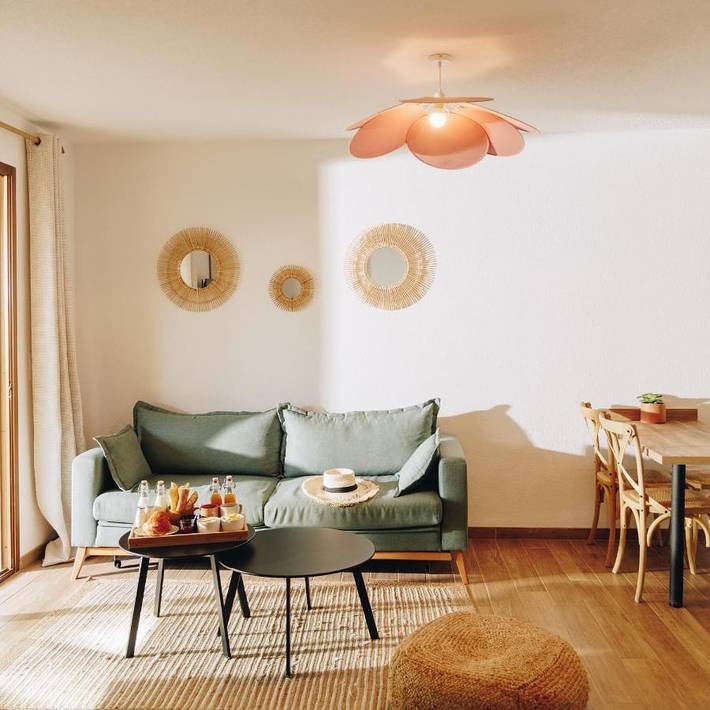 Appart’hôtel pour 3 personnes, avec Balcon ainsi que Terrasse et Jardin
