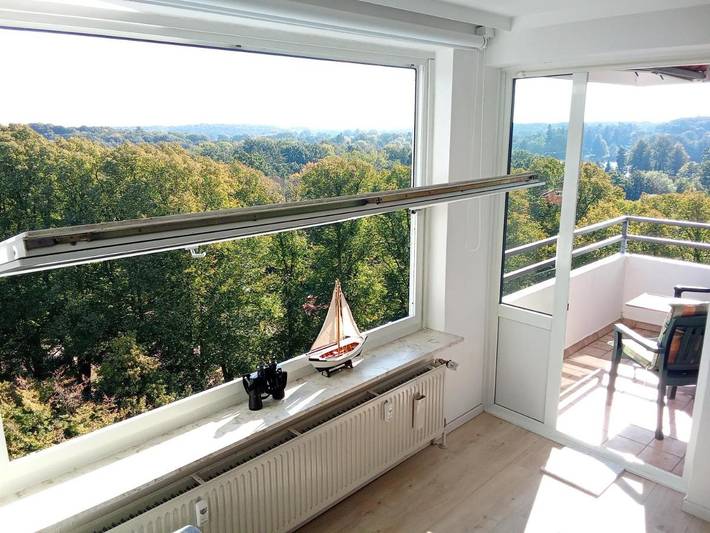 Ferienwohnung für 4 Personen, mit Balkon und Kinderpool sowie Seeblick und Ausblick in Plön