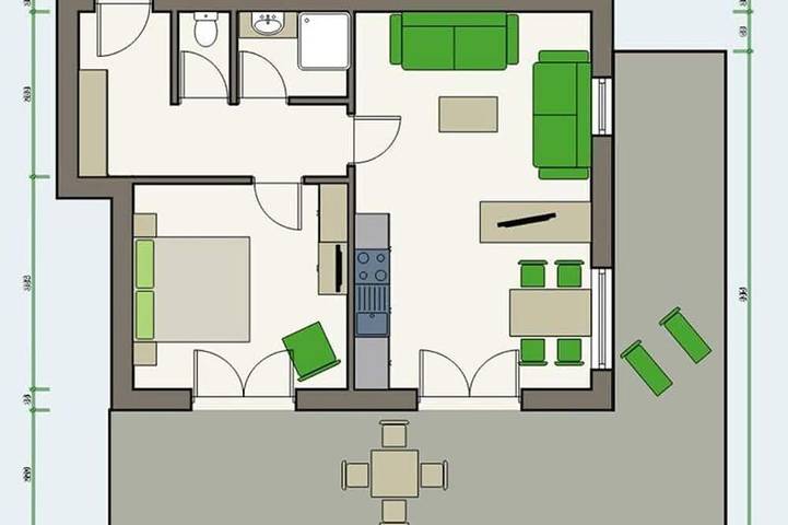Ferienwohnung für 4 Personen, mit Garten und Balkon - 1