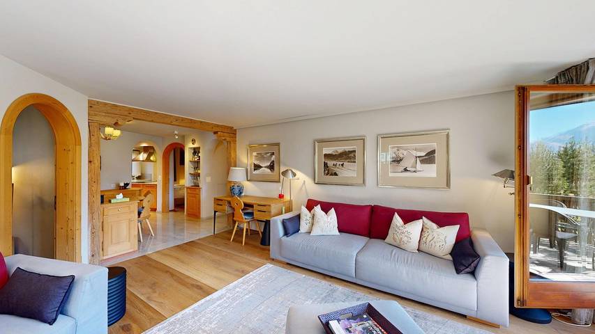Ferienwohnung für 6 Personen, mit Balkon und Sauna sowie Seeblick