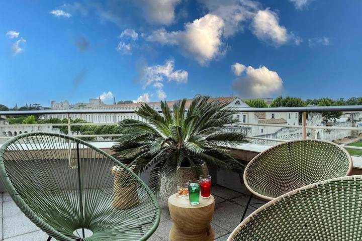 Appart’hôtel pour 2 personnes, avec terrasse