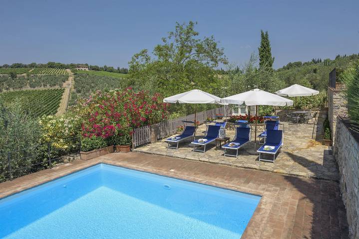 Villa per 6 persone, con terrazza e idromassaggio in Gaiole in Chianti