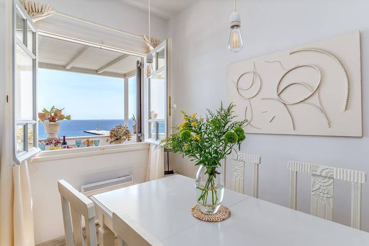 Ganze Wohnung, Ferienwohnung 'Seepferdchen 2 Tinos' mit Meerblick, Wlan und Klimaanlage in Tínos