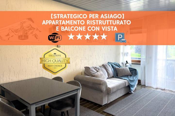 Appartamento per 4 persone, con panorama e balcone in Gallio