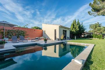 Maison de vacances pour 3 personnes, avec jardin ainsi que vue et piscine à Castelnau-le-Lez