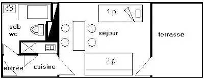 Chalet for 3 People in La Plagne, Mâcot-la-Plagne, Photo 1