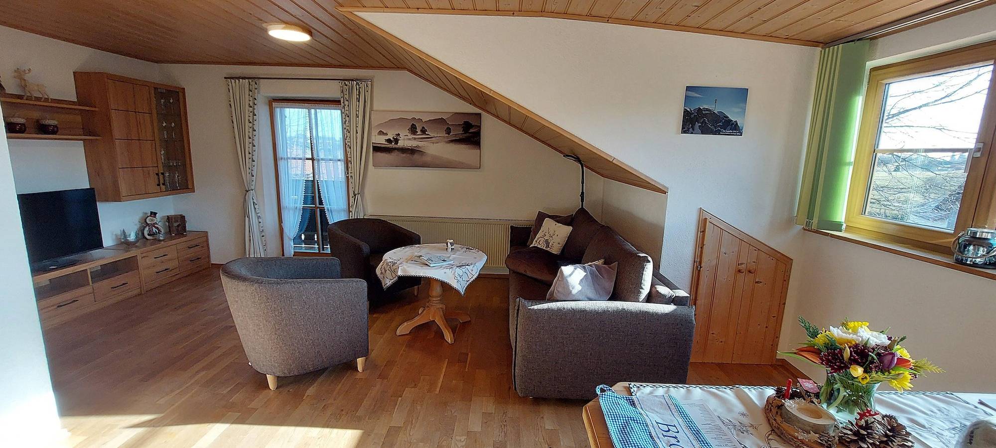 Ganze Ferienwohnung, Ferienwohnung Zugspitz, 1 Schlafzi., Bad/Du/Wc in Nesselwang, Bayerisch Schwaben