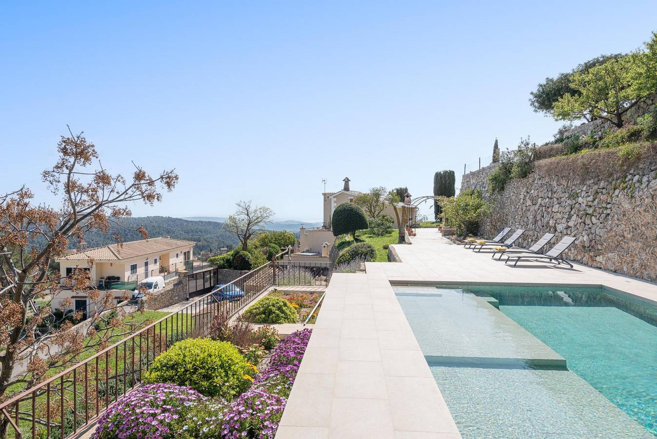 Can Cabellut - Villa mit privatem Pool und Bergblick - Kostenloses Wlan in Galilea, Puigpunyent