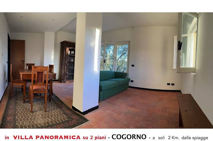 Apartment A in villa with panoramic view in San Salvatore, Cogorno