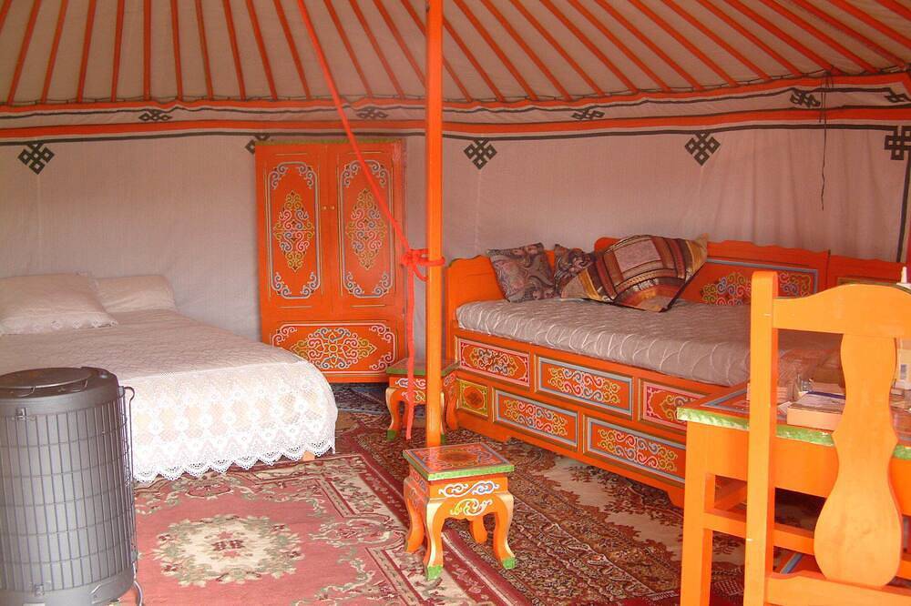 Unusual accommodation in the Creuse Mongolian yurt in Vallière, Parc Naturel Régional de Millevaches en Limousin