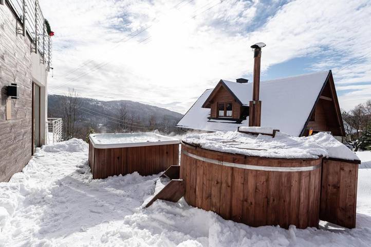 Dom dla 8 osób, z Taras i Jacuzzi oraz Ogród i Sauna w Międzybrodzie Żywieckie