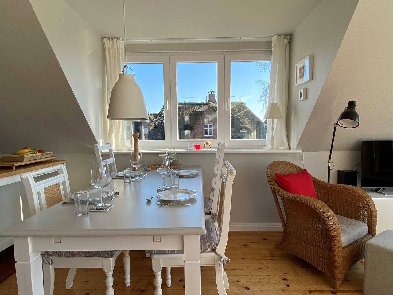 Ganze Ferienwohnung, Bi de Süd 45/ 5 -  wenige Minuten zum Strand - Reetblick West in Nieblum, Föhr