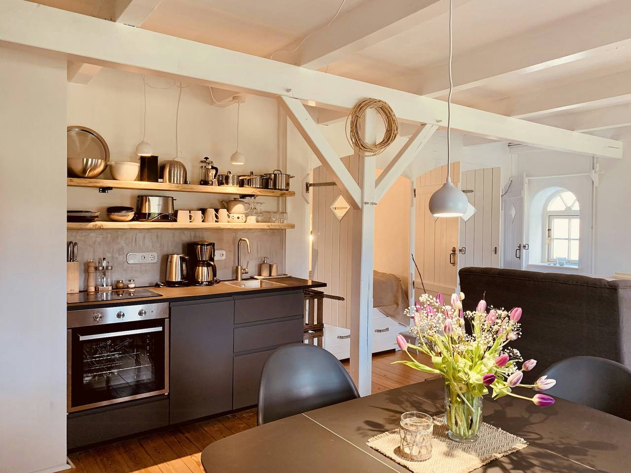 Ganze Wohnung, Apartment mit Alkovenbett nahe Ostsee in Habernis in Habernis, Steinberg
