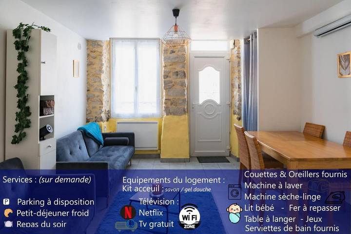 Appartement de vacances pour 6 personnes, avec Balcon ainsi que Terrasse et Jardin à Nemours