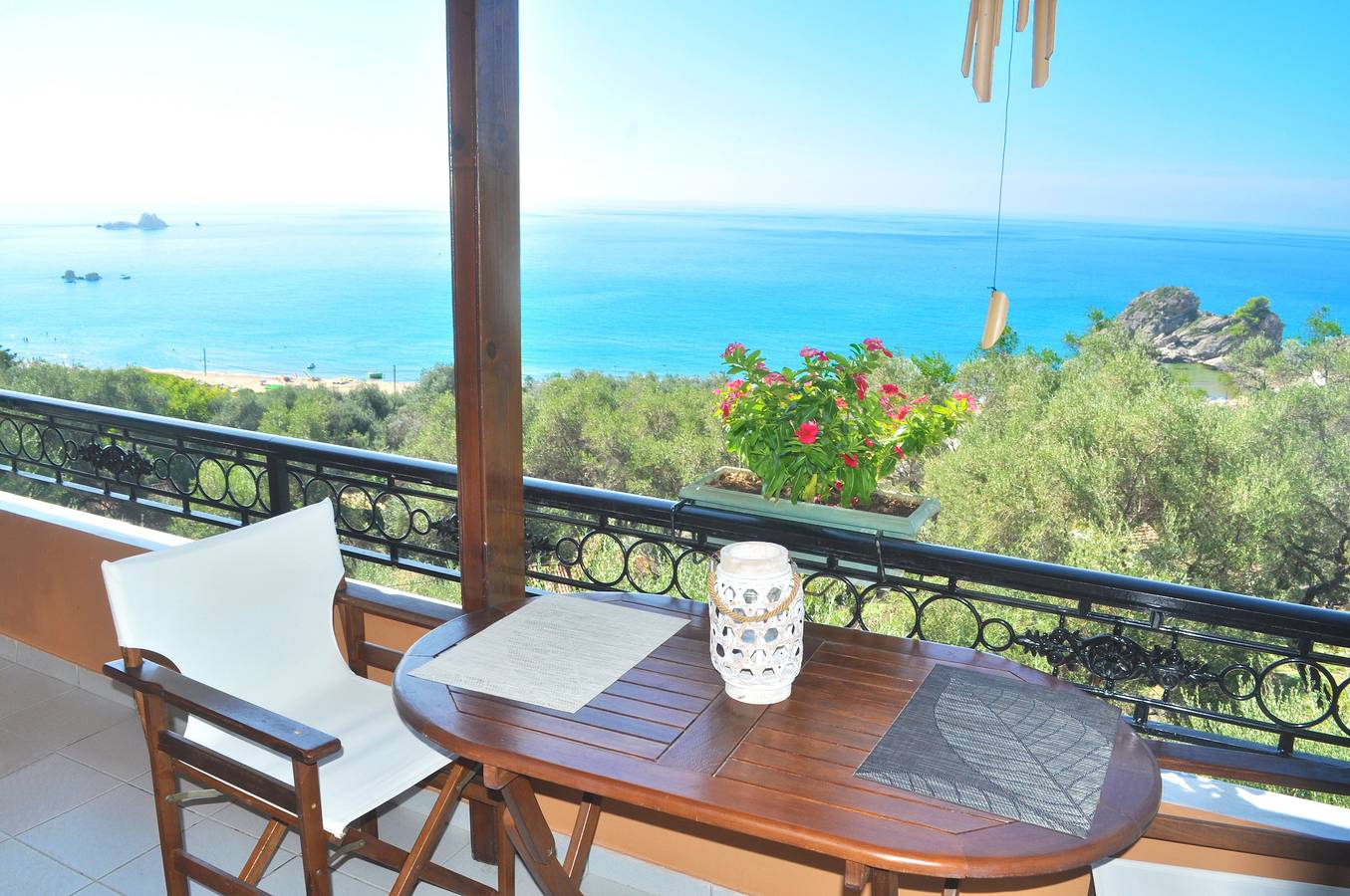 Geheel appartement, Vakantieappartement voor 3 personen met balkon in Pelekas, Corfu