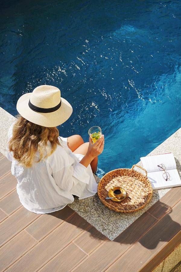 Apartamento para 10 personas, con vistas además de piscina y jardín en Moledo