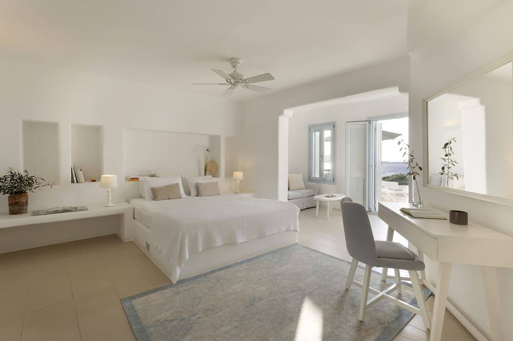 Private pool, Breathtaking Panoramic View to the Sea & Sunset in Paros