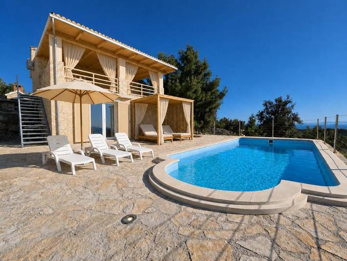 Ferienhaus für 4 Personen, mit Pool und Garten sowie Ausblick, mit Haustier - 1