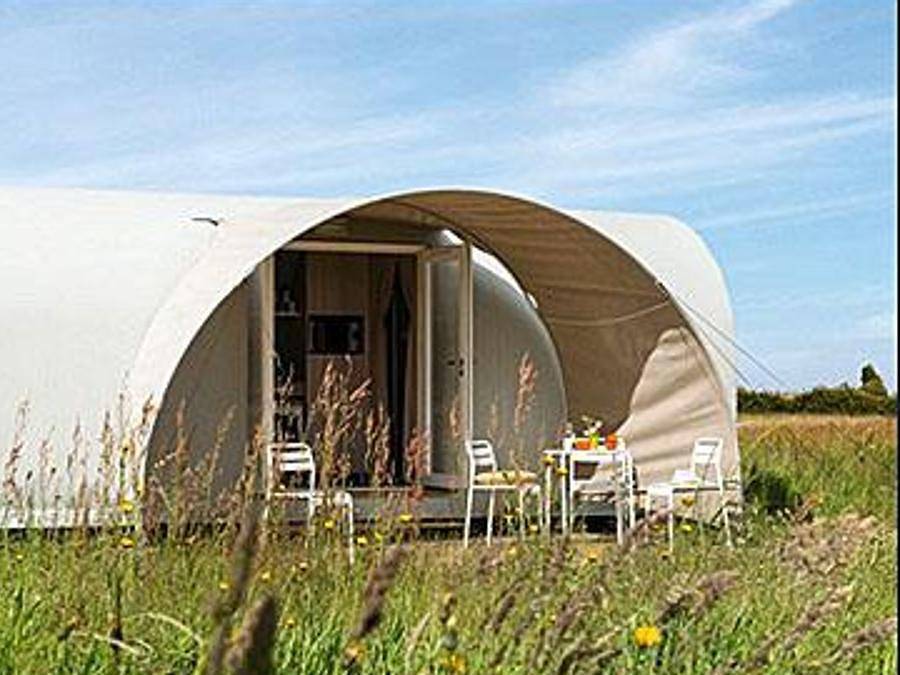 Camping Les Prades - Bungalow de lona 4 personas - Coco Dulce sin instalaciones sanitarias in Mostuéjouls, Parc naturel régional des Grands Causses