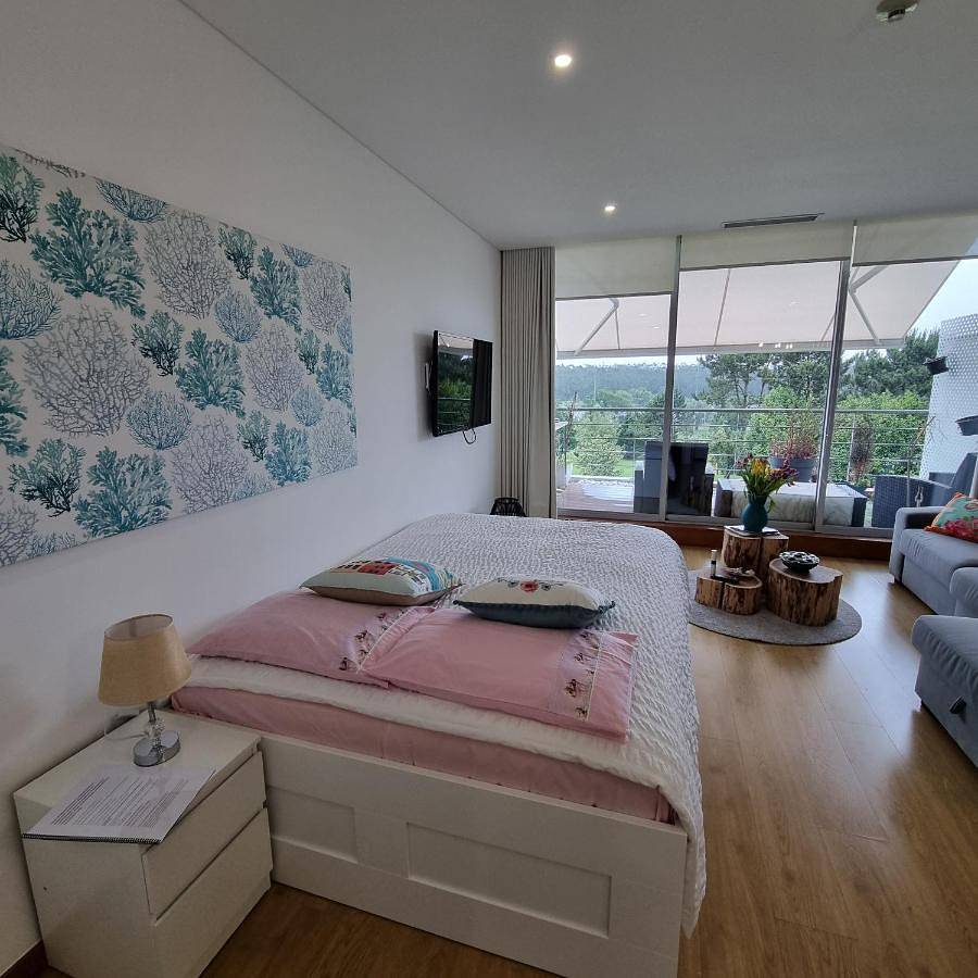 Apartment with Pool View in Esposende, Marinhas e Gandra, Parque Natural do Litoral Norte