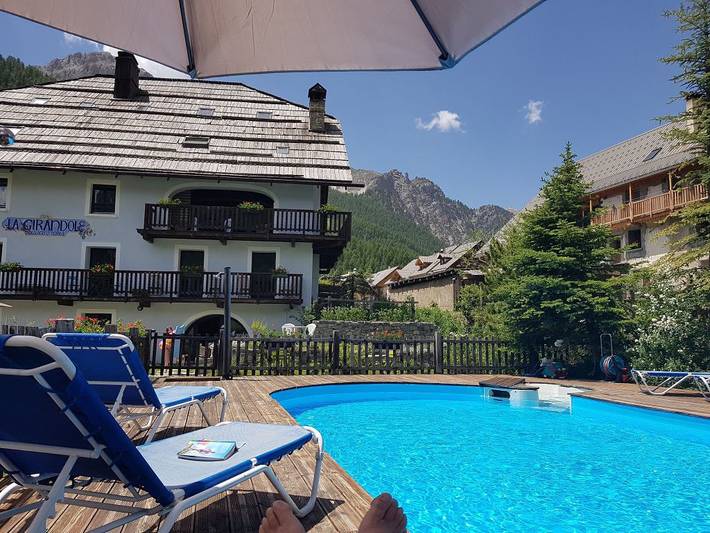 Appartement de vacances pour 5 personnes, avec sauna et piscine ainsi que jardin et terrasse, animaux acceptés