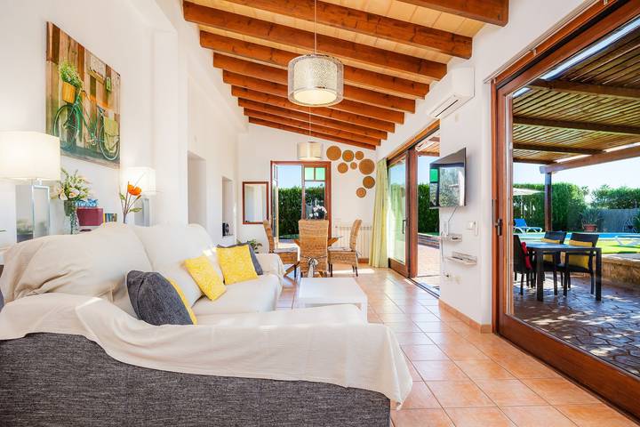 Country House 'S'Hostalet' with Mountain View, Private Pool and Wi-Fi in Algaida, Majorca Center