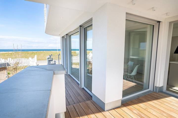 Ferienwohnung für 5 Personen, mit Balkon und Garten sowie Sauna